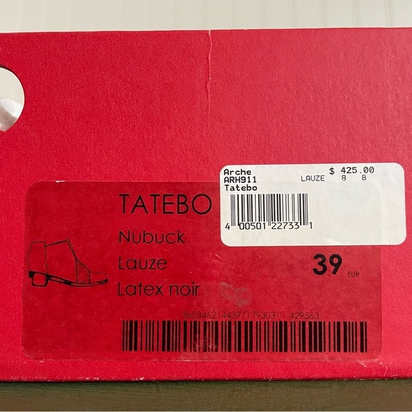 NWT Arche TATEBO Low Boots/Booties Handmade in Noir Nubuck Leather *France* - Picture 11 of 12